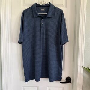 bolle Men's Textured Polo in Navy Blue